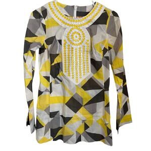 NWOT Auth Tory Burch Tunic Top Long Sleeve Boho Size 0 XS